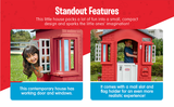 New in box! Little Tikes Cape Cottage, Red, modern windows, arched doors and brick details for the real cottage feeling! Age 2+