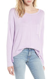 Women's Caslon Cozy Pocket Top in purple feminine, Sz XXS! Retails $50+