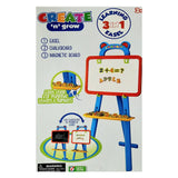 New Create-n-Grow- Learning 3 in 1 Easel! Use as blackboard or magnetic whiteboard