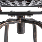 Crestlive Products Patio bar stool Aluminum Frame In Antique Brown Finish Metal Swivel Bar Stool with Red Sunbrella Fabric Cushioned Seat! Retails $290US+