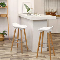 New in box! Wayfair Crooke 32" Bar Stool (Set of 2) by George Oliver in White! Retails $402 w/tax!