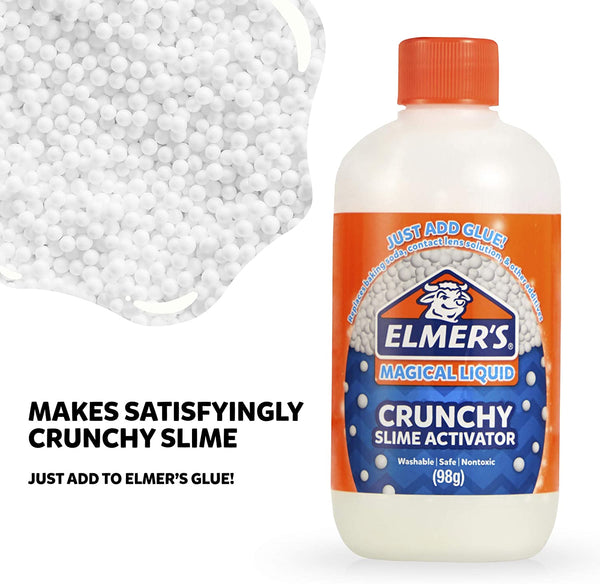 New Elmer’s Crunchy Slime Activator | Magical Liquid Glue Slime Activator, 8.75 FL. oz. Bottle - Great for Making Crunchy Slime