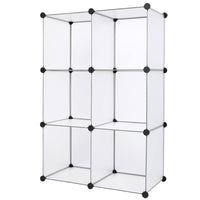 Cube Storage 6-Cube Closet Organizer, Clear Panels! Adjustable & Flexible! Stack them different ways!