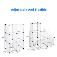 Cube Storage 6-Cube Closet Organizer, Clear Panels! Adjustable & Flexible! Stack them different ways!