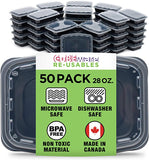 New in box! Cubeware 50-Pack Snap-Seal, Microwavable, Dishwasher and Freezer Safe, Reusable Food Storage Bento Box, Meal Prep Containers (28 oz, BPA Free)