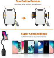 New in box! Universal Portable Cup Holder Cell Phone Car Mount with Adjustable Flexible Gooseneck