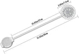MoKo 2 Pack Crystal Flower Magnetic Curtain Tiebacks, Window Curtain Decorative, No Drilling Drapery Holdbacks Flower Curtain Buckle with Bind Stainless Spring Wire for Home Office Decor - Silver
