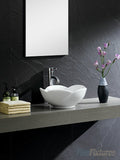 Modern Ceramic Circular Vessel Bathroom Sink by Fine Fixtures, White, Retails $230+
