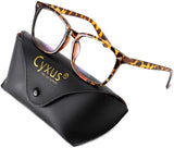 Cyxus Blue Light Blocking Glasses Square Frame Eyeglasses UV Filter Computer Gaming Reading Anti Eyestrain Glasses (Tortoise,8082)