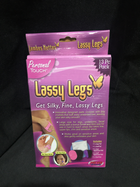 Brand new in package! Lassy Legs 13 Piece Pack! Innovative Design Large Size for Legs, Under Arms, Facial areas. Small for Hard to read Places Like Bikini Line,Upper Lips, Chin and sensitive areas.