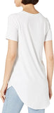 New Daily Ritual Women's Jersey Short-Sleeve Open Crewneck Tunic, White, Sz XXL!