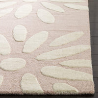 Superior Quality Safavieh Handmade Hand Tufted Pink Daisy, 100% Hand Spun New Zealand Wool Area Rug (4' x 6'), Retails $231 W/Tax!