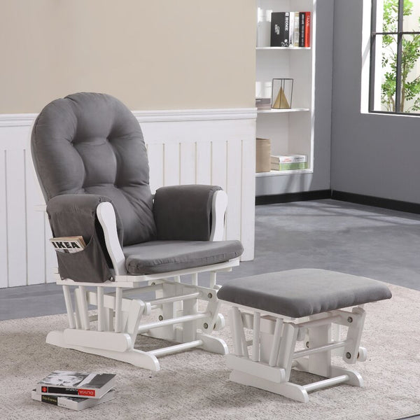 New in box Angel Line Windsor Glider and Ottoman Cushion White