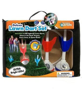 New Deluxe Light Up Lawn Darts Set – Boredom Busters! Play day and night; switch on the darts’ lights and play during dark nights