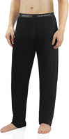 New DAVID ARCHY Men's Bamboo Long Pants Loungewear Sleep Bottoms, Black, Sz L!