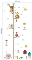 New in box! decalmile Animals Monkey Elephant Tree Branches Height Chart! Easy to apply and remove!