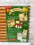 Brand new Merry Memories Scrapbook with pre-designed pages! This festive holiday scrapbook kit measures 12X12 and features 20 all in one pre-designed album pages! Retails $50+