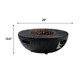 Aieshia 10'' H x 28'' W Wood Propane Outdoor Fire Pit, Retails $790 w/tax