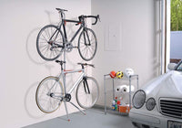 Delta Donatello 2 Bike Leaning Freestanding Bicycle Rack! Holds any bike style, easy quick assembly, premium silver powder coated finish!