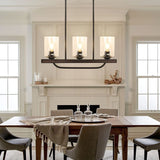 New Depuley 3- Light Kitchen Pendant Light, Flush Mount Ceiling Light Fixture with Glass Shade, Adjustable Farmhouse Black Chandelier Lighting for Kitchen Island Dining Room Restaurant, E26 Base
