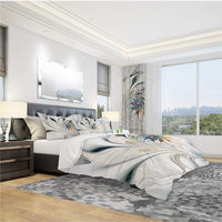 Amazing Designart BED10276-K Stained Glass Floral Art' Modern & Contemporary Duvet Cover Set King, 2 Shams White! Retails $246+