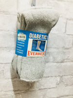 Brand new Men's Diabetic EverBest Socks (Size 10-13) - 3 pairs! Arch support - cooling technology - extreme comfort!!! GREY