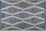 New DII Indoor Flat Weave Cotton Hand loomed Yarn Dyed Woven Reversible Area Rug for Bedroom, Living Room, Kitchen, 2x3', Diamond Navy Blue