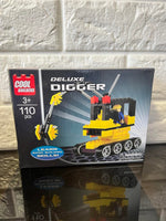 New Cool Builders Deluxe Digger Construction Vehicle Learn Basic Building Skills, Ages 3+