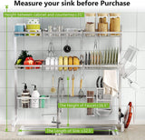 New in box! Easylife Over the Sink Dish Drying Rack 3 Tier Stainless Steel Large Kitchen Rack Dish Drainer