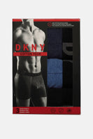 New in package! Men's DKNY 3-Pack Cotton Tech Boxer Briefs, Navy/Blue/Black, Sz M!