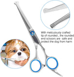 New Technology Major Pet Grooming Scissors with Safety Round Tip 6.7” Professional, Stainless Steel