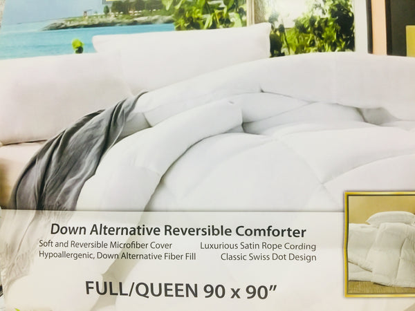 Brand new All Season Down Alternative Full/Queen Comforter, White, 90x90, Retails $125 W/Tax
