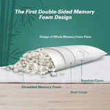 Brand new DOWNCOOL Long Body Pillow for Adults,100% Shredded Memory Foam Filling and Removable Washable Bamboo Cover, Hug Pillows for Sleeping, 20 * 54 inch! Retails $136 W/Tax!
