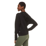 New Athletic Works Women's Drapey-Fit Zip Hoodie, Black, Sz Large!