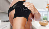 Doctor Developed Shoulder Support/Shoulder Strap/Shoulder Brace [single] & Doctor Written Handbook - Relief For Shoulder Injuries, Arthritis, Sprains & More (Black)
