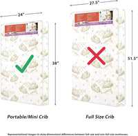Dream On Me 3-Inch Extra Firm Portable Crib Mattress, White! Great for Pack N Play & Portable Cribs!