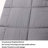 New Luna Weighted Blanket (41''x60'',10 lbs, Grey) 丨100% Cotton with Glass Beads丨Great Sleep for Adults,Youth, Retails $147+