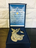 BEAUTIFUL PEWTER DREAM ANGEL SUN CATCHER IN GIFT BOX WITH VERSE INSIDE!