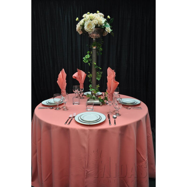 New Wayfair Renaissance Round Tablecloth 90" X 90" in Dusty Rose, Retails $82+