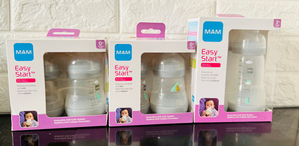 New MAM Easy Start lot of 6 Innovative Anti-Colic Bottles! Includes 6 Bottles