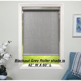Brand new Blackout Grey Decorative Roller Shade by Ebern Designs, Roller shad is 42 Inches W X 60 Inches L (Larger than picture shows) Retails $204 W/Tax!