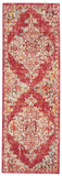 New ECARPETGALLERY Rainbow Vintage Dark Pink, Red Area Rug Runner, 2 Ft 7 inch X 8 Ft