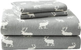 New Eddie Bauer - Flannel Collection Cotton Bedding Sheet Set, Pre-Shrunk & Brushed for Extra Softness, Comfort, and Cozy Feel, Queen, Elk Grove, Retails $95+