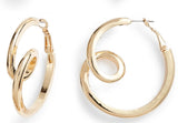 New Nordstrom Swirl Hoop Earrings by OPEN EDIT