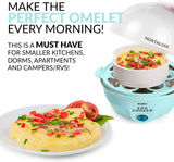 New Nostalgia Retro Premium 7 Capacity Electric Large Hard-Boiled Egg Cooker Poached, Scrambled, Omelettes, Whites, Sandwiches, for Keto & Low-Carb Diets, Aqua