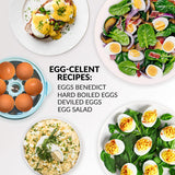 New Nostalgia Retro Premium 7 Capacity Electric Large Hard-Boiled Egg Cooker Poached, Scrambled, Omelettes, Whites, Sandwiches, for Keto & Low-Carb Diets, Aqua