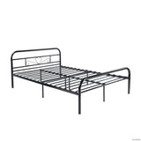 Solid Metal Twin Bed, Bed Frame with heart Design & ample storage space underneath in Black! Very sturdy & strong Bed Frame! Great for adults or Kids! Retails $189 W/tax!
