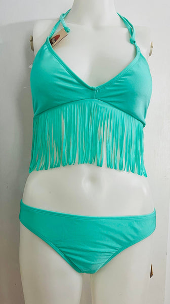 New women's 2 Piece Tassel Bikini in Spearmint by Eidon! Sz L