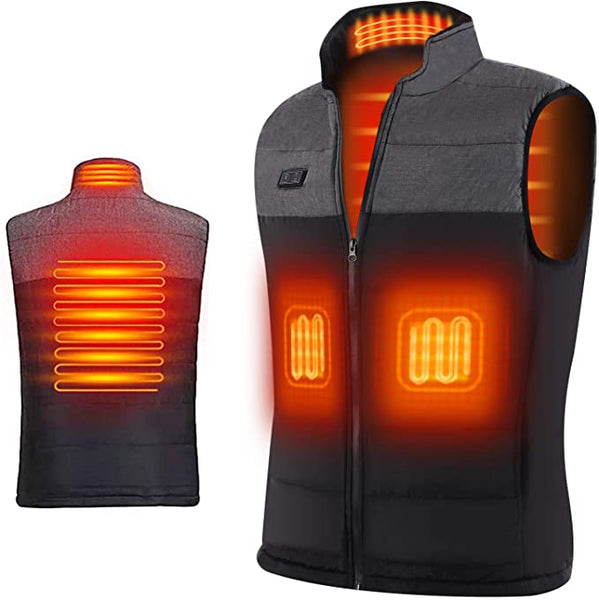 New Unisex Ejoy Heated Vest with 3 Adjustable Temperature USB Rechargeable Winter Thermal Vest, Sz XXL! Fits True!