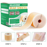 New Elaimei 60'' Silicone Scar Sheets, Silicone Tape for Scars Removal, Visible Improvement on Both New & Old Scars! Safe for children too!